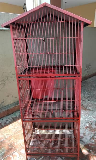 Triple storied cage