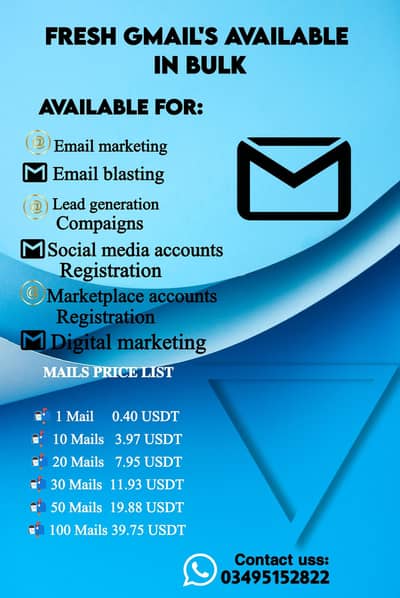 Fresh Gmail Available on daily orders