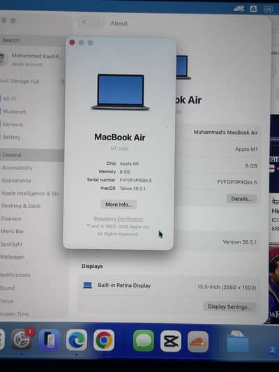 Macbook Air M1 2020