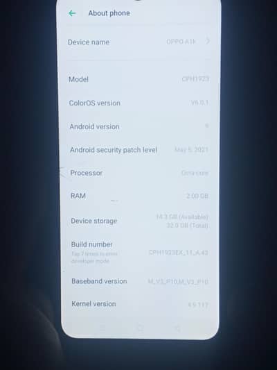 OPPO A1k