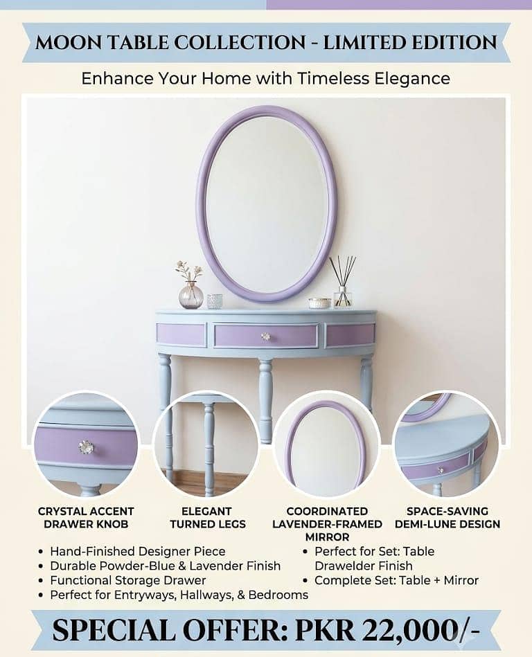 Moon table with mirror 0
