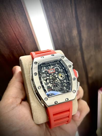 Richard Mille RM001 red color sports watch automatic