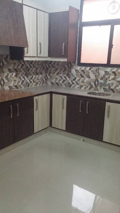 three bed dd tiled flooring ground floor portion for rent in johar