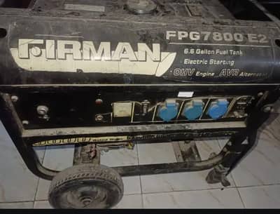 FIRMAN 6kva generator with gas kit