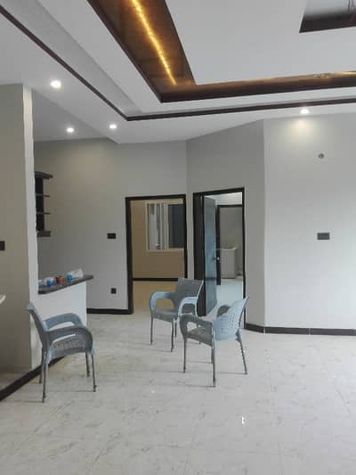 three bed dd first floor tiled flooring portion for rent in johar
