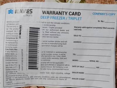 New Waves Refrigrator for sale