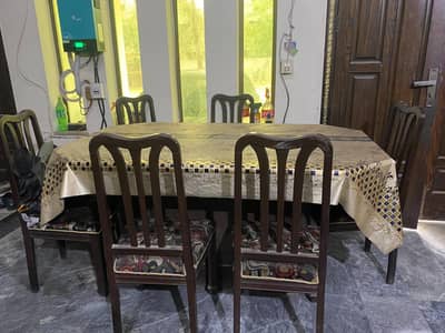 DINNING TABLE 6 CHAIR