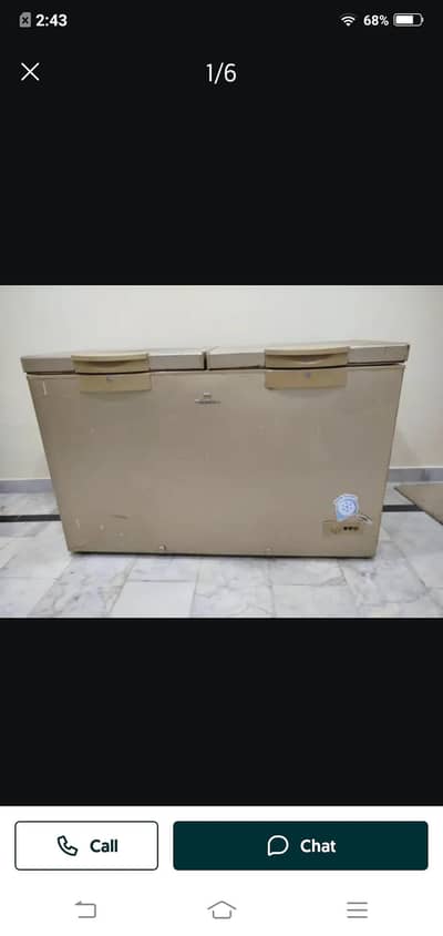 Double door deep freezer