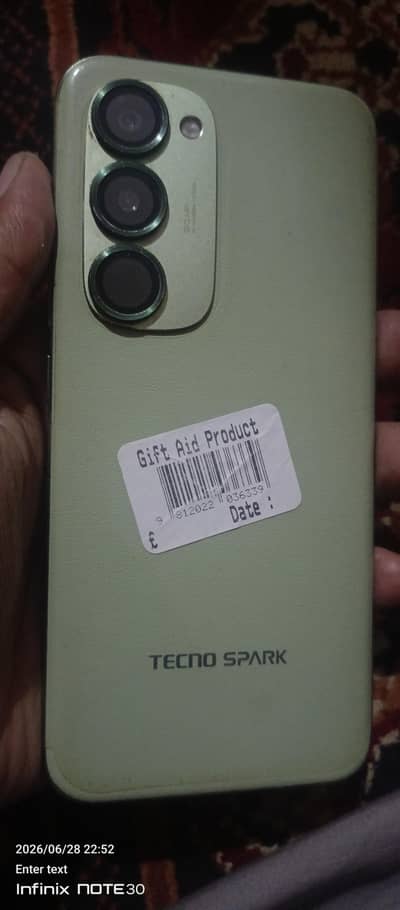 Tecno Spark Pro with  complete saman
