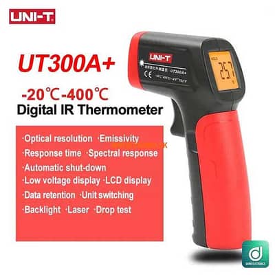 UNI-T UT300A+ Infrared Thermometer Laser Temperature Gun -20°C to 400