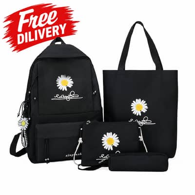 Multi colors 4 pcs and 1 pc backpack for female male girls boys