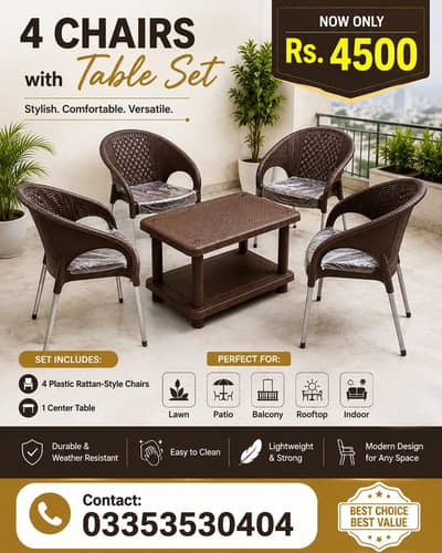best plastic chairs and tables