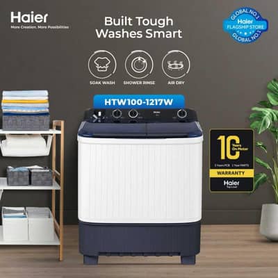 Haier 10KG Twin Tub Semi-Automatic Washing Machine HTW 100-1217|