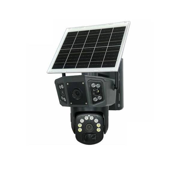 Speed-X CA-WC013 Solar Outdoor Security Camera 8MP Dual Lens PTZ WiFi CCTV Camera | PIR Motion Detection | Color Night Vision | Two-Way Audio | V380 Pro App | IP66 Waterproof | Solar Powered