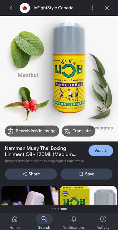 Namman Muay Thai oil is a traditional liniment used by fighters