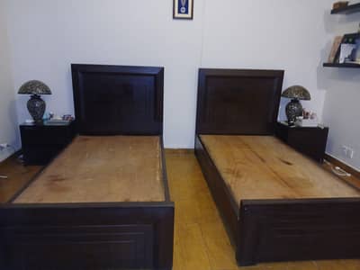 Single Bed Set with Side Tables