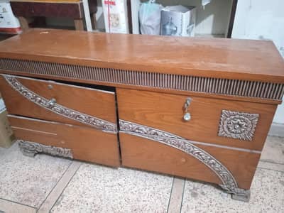 king size bed, full bed set along with 2 sides tables and dressing