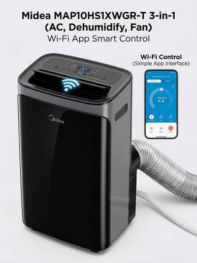 Midea Portable AC - Smart Wi-Fi Cooling (Excellent Condition)