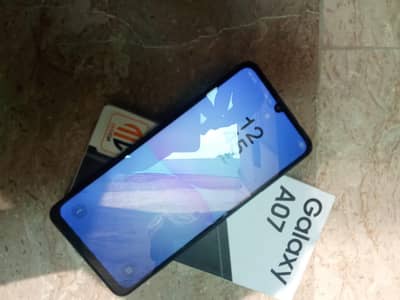 Samsung Mobile A07 with box and cable