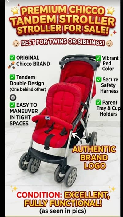 PREMIUM QUALITY ORIGINAL CHICCO STROLLER FOR SALE!