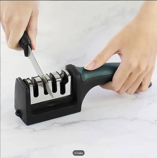 Kitchen Knife Sharpener Adjustable 4 in 1 Manual Knives and Scissor Sharpener Professional Blade Sharpening Tool Sharpener Stone