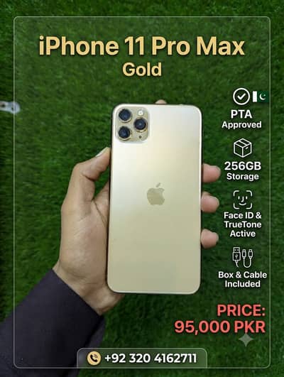 iPhone 11 Pro Max (Gold) – 256GB (PTA Approved)