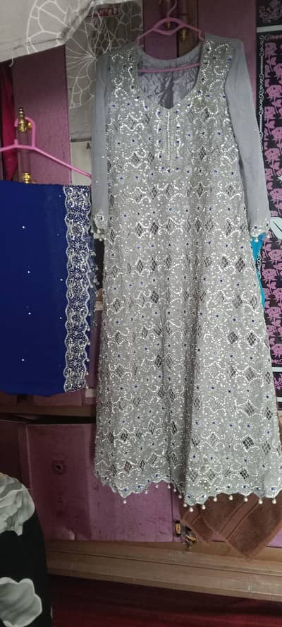 Heavy Embroidered Maxi Dress for Sale – Excellent Condition