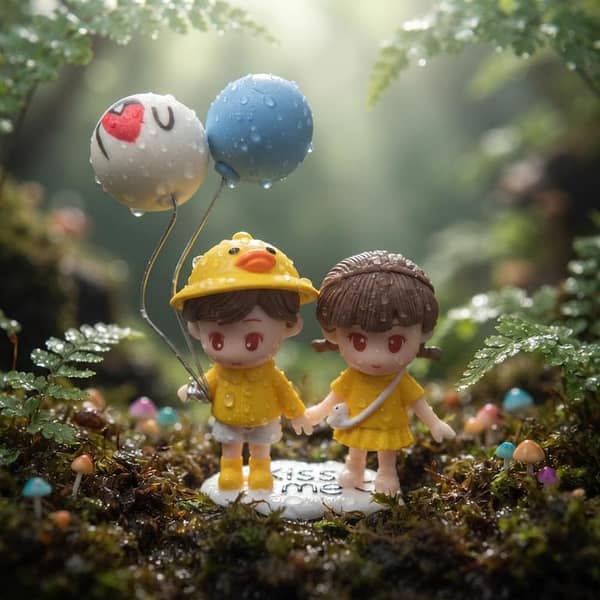 Universal Cute Couple Cartoon Character Decoration Accessories For Car