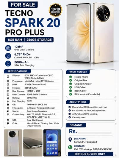 Tecno Spark 20 Pro Plus