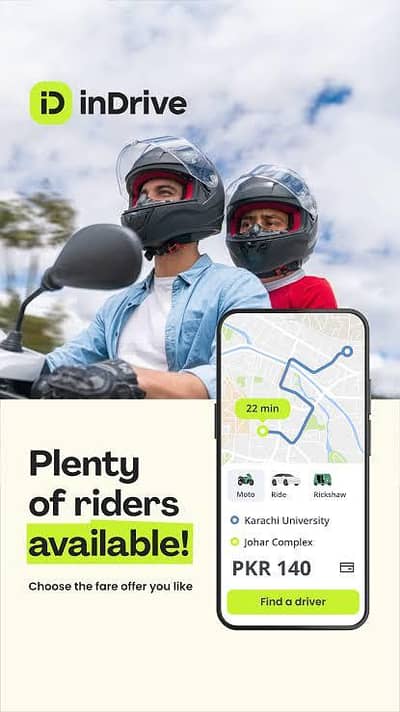 Indrive Bike k Liye driver chahiye