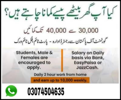 Online earnings at home