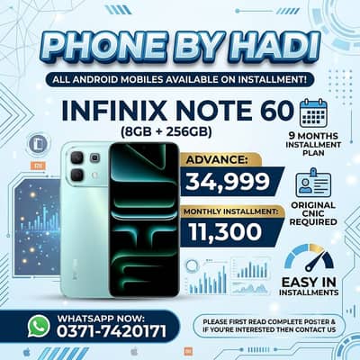 Infinix Note 60 (8/256GB) Available on Easy Installment