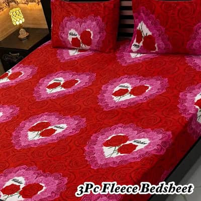 fleece 3pc double bed bed sheet delivery Free