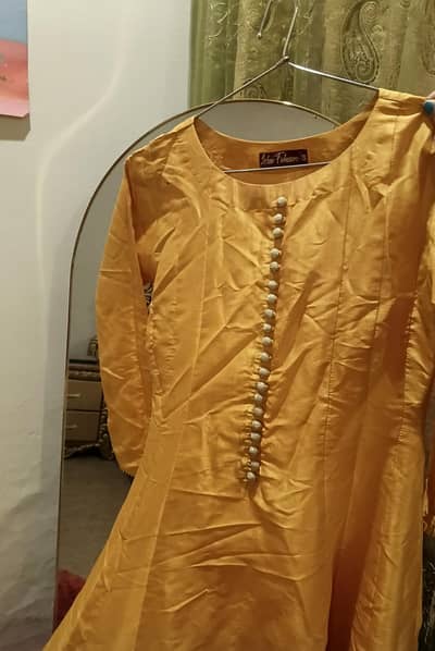 Yellow dress with trouser / dupatta( wedding ,Eid ,Party )