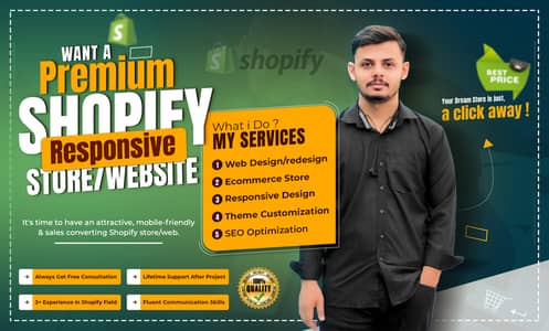 I will Design / Re Design Your Shopify Store in 2 Working Days