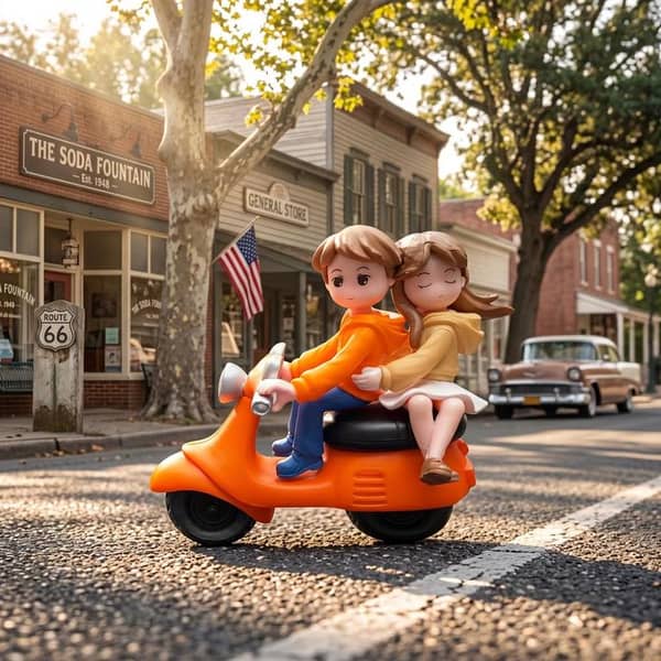 Universal Cute Couple Cartoon Character Decoration Accessories For Car
