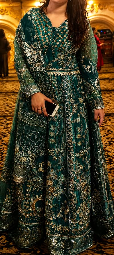 Brand New  Embroidered Maxi Dress – Large Size