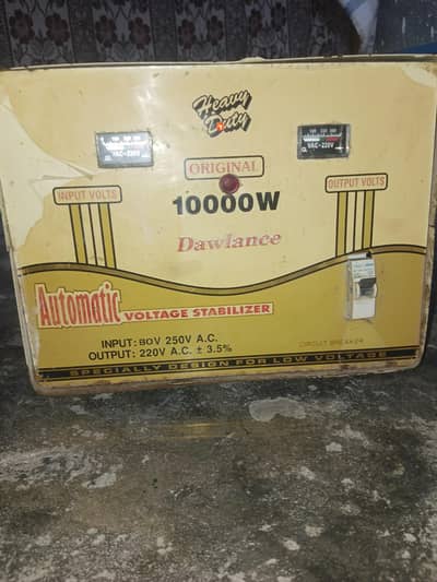 stabilizer dawlance  automatic 10000 w WhatsApp number 034466 87944