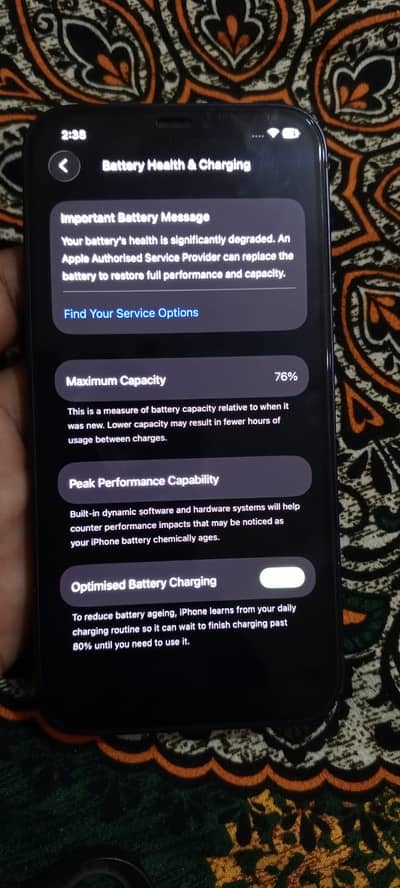 Apple iPhone 12 non pta (jv) 128gb battery 76