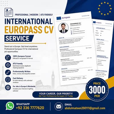 INTERNATIONAL EUROPASS CV | Only 3000 Rs