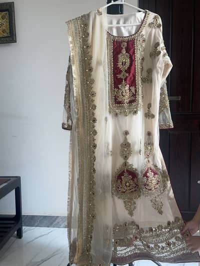 Off white Formal dress (large size)