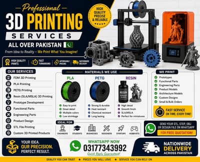 3D Printing Services | PLA, PETG & Resin