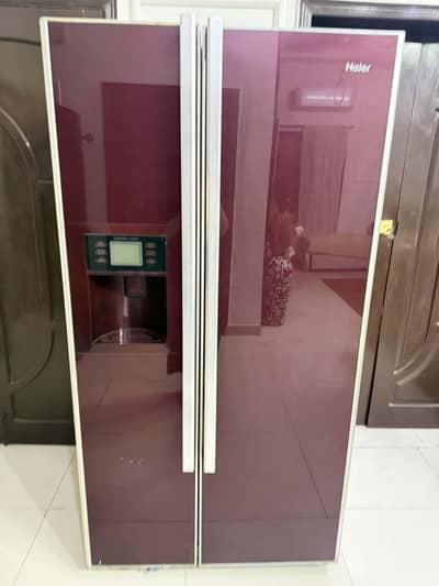Haier double door refrigerator and freezer