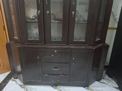 Crockery Showcase chocolate brown