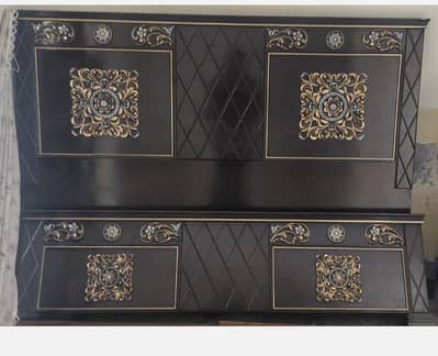 king size bed +2 side table + dressing