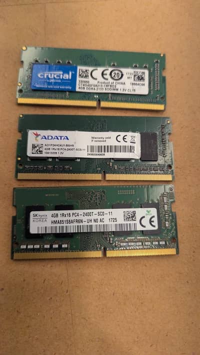 DDR-4 8gb rams 4+4 laptop so dim