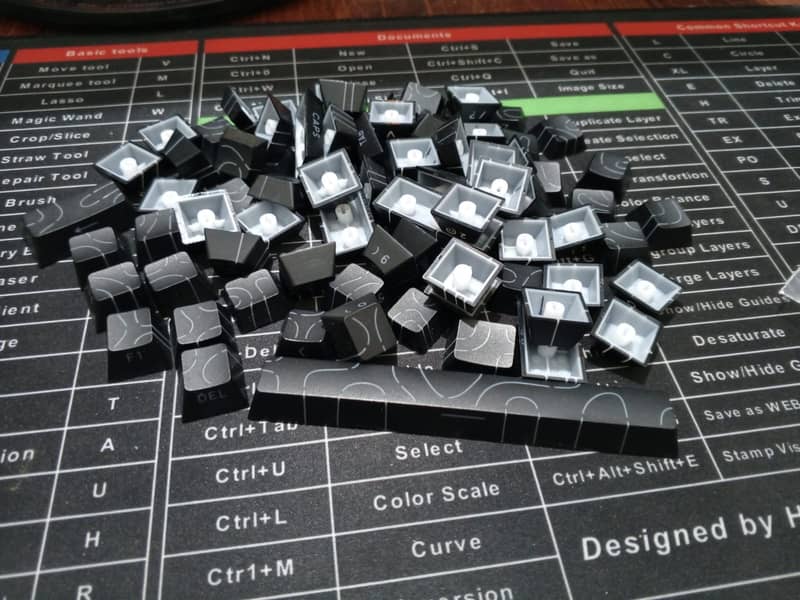 Topographic Double Shot PBT Cracked ShineThrough | Attack Shark G3 Pro 1
