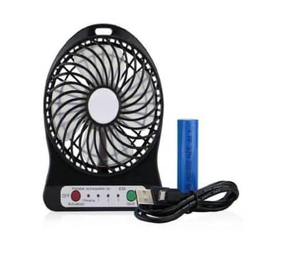 Portable Rechargeable Mini Fan Blue Fast Charging