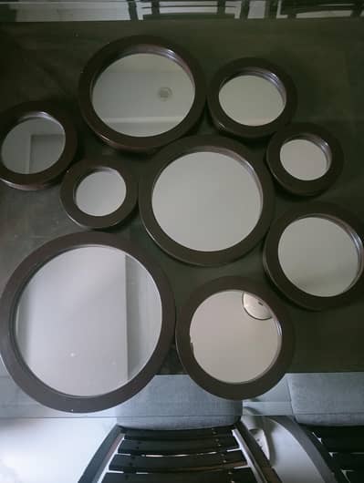 9 piece decorative wall mirror set