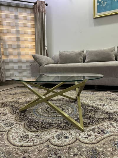 modern set of 3 glass table